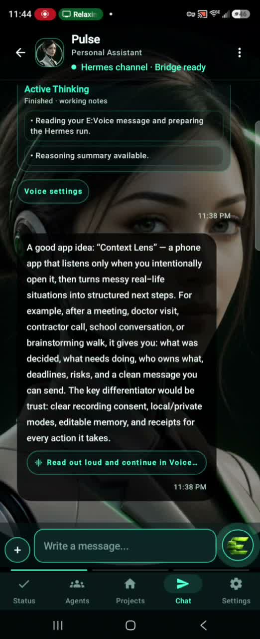 Real E:Voice app recording poster