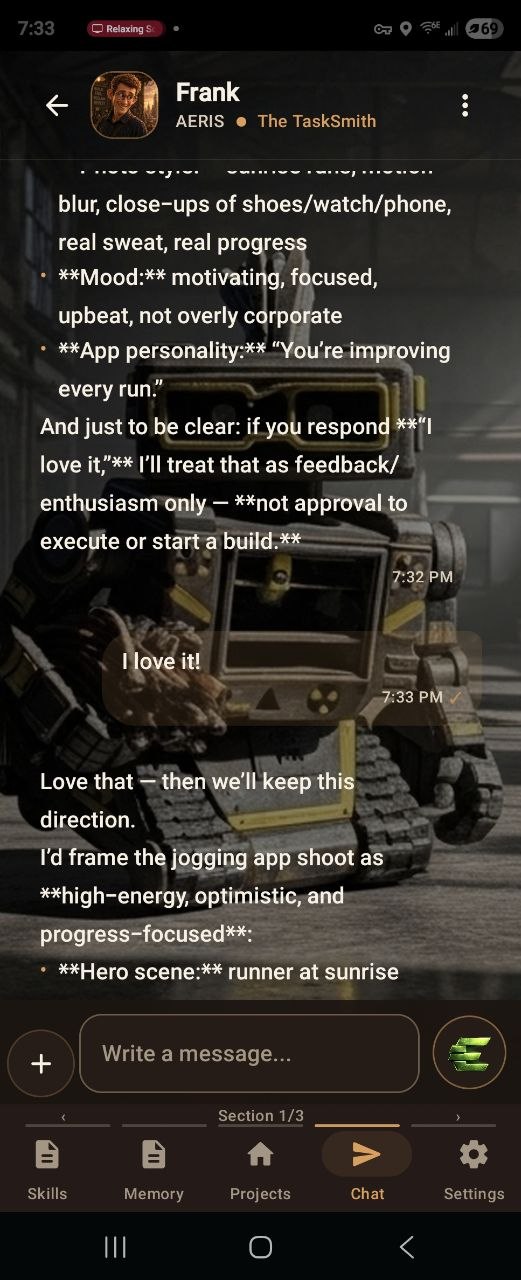 E:Voice Frank chat with image
