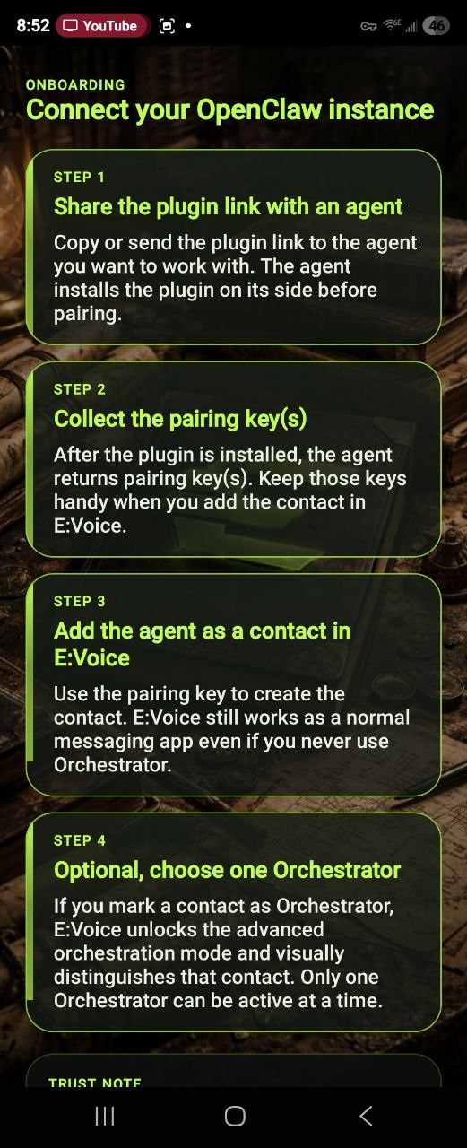 E:Voice onboarding and pairing flow