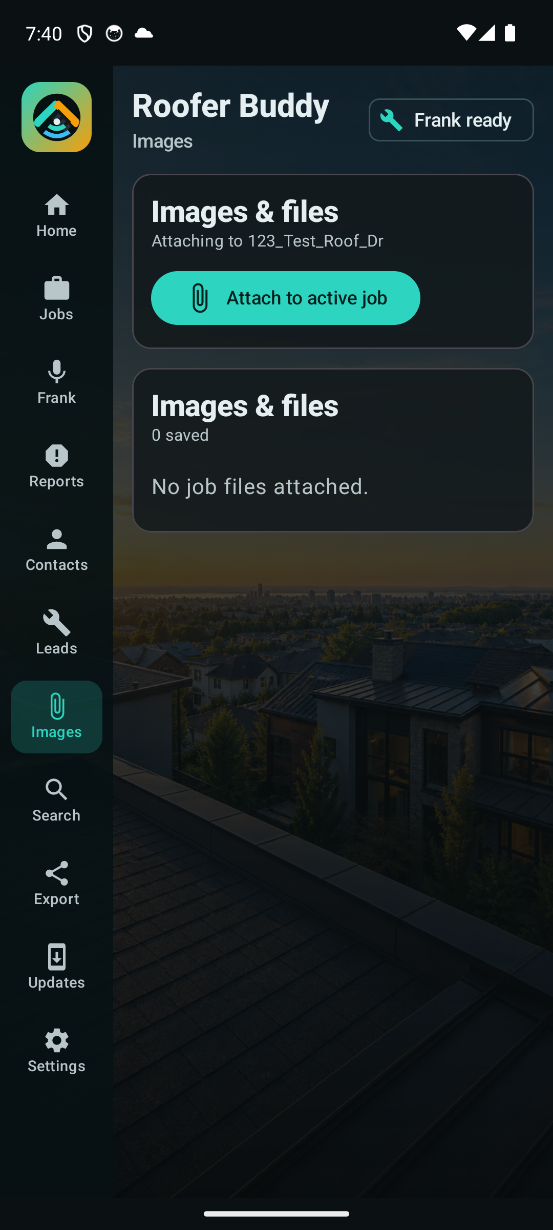 Roofer Buddy image AI screen